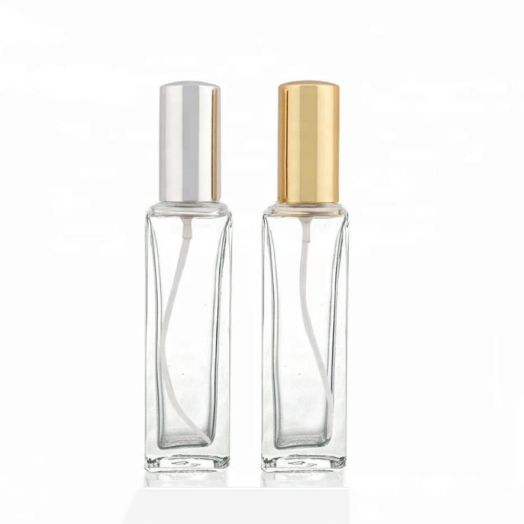 Free samples luxury 30ml 50ml 100ml frosted glass mist spray perfume bottle with silver aluminum cap