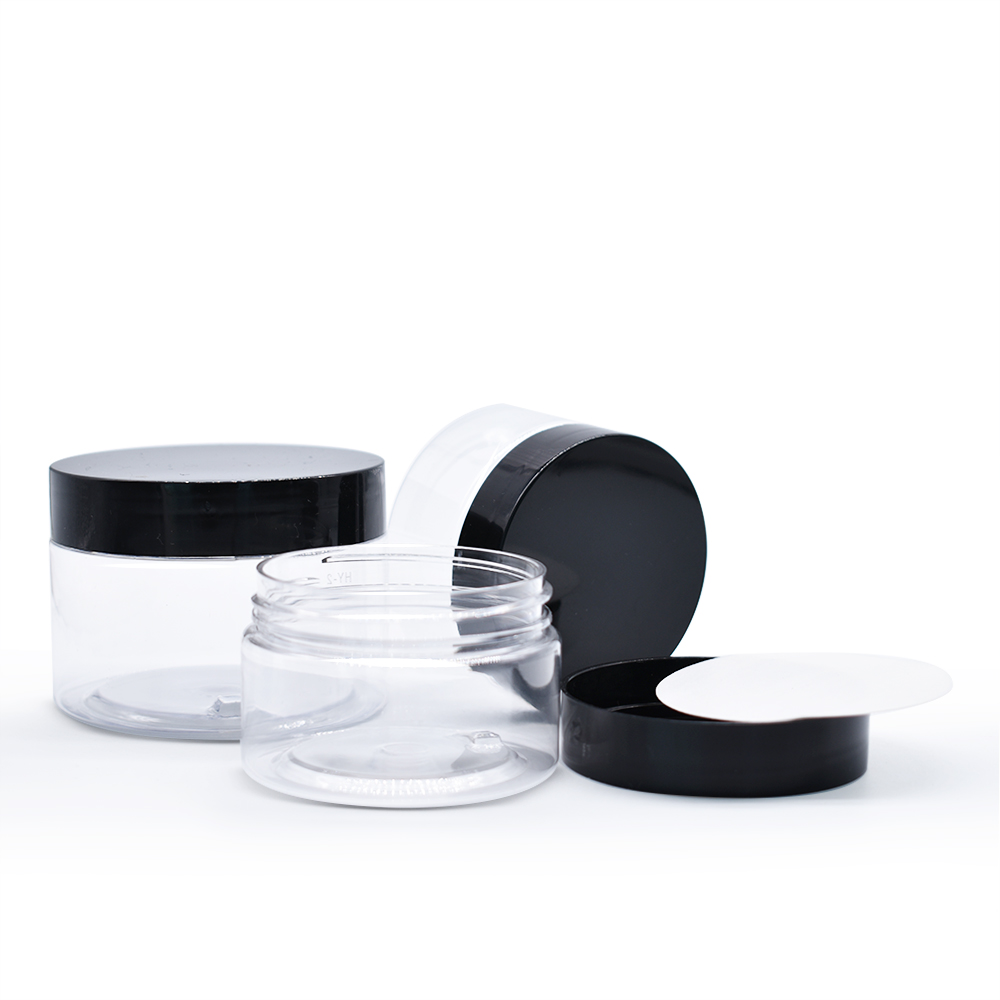 Free samples plastic PET jars 50ml 100ml cosmetic package skin care cream jar
