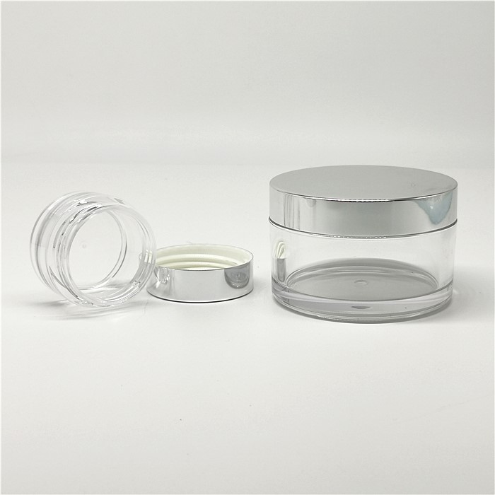 Free samples silver lid AS plastic jar 15g 30g 100g hair nail mica glitter empty containers for acrylic powder
