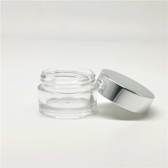 Free samples silver lid AS plastic jar 15g 30g 100g hair nail mica glitter empty containers for acrylic powder