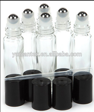 Free shipping !In stock sales!10ml clear glass roll on bottle perfume bottle essential oil bottle