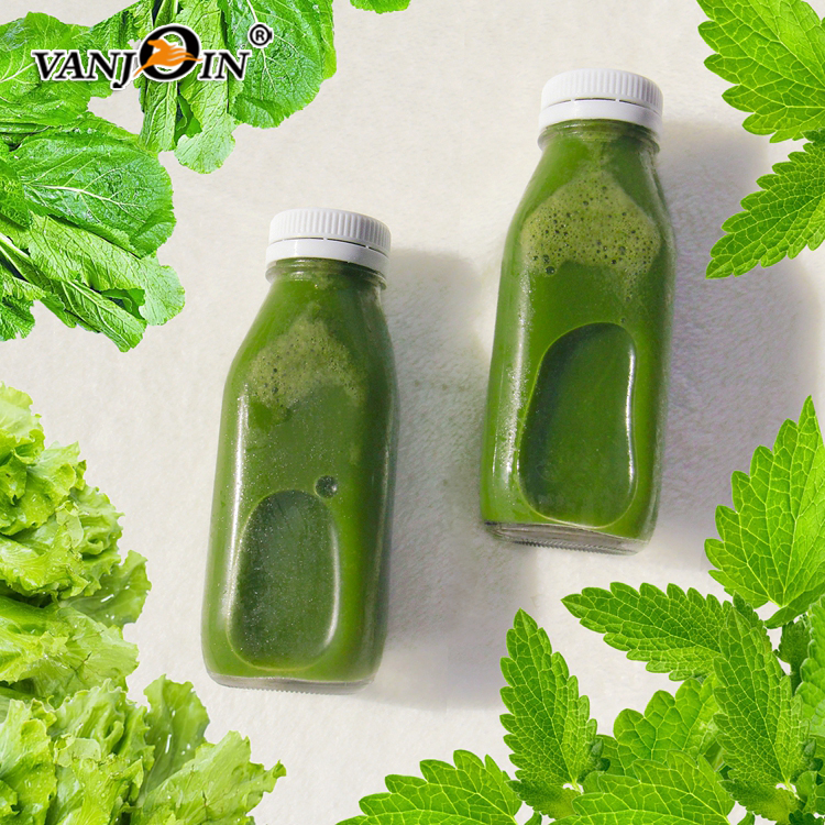 French Square 10oz /300 ml Clear Glass Drink Bottles With Anti-thef Lid For Storing Juices/ Smoothies/Beverages/Kombucha