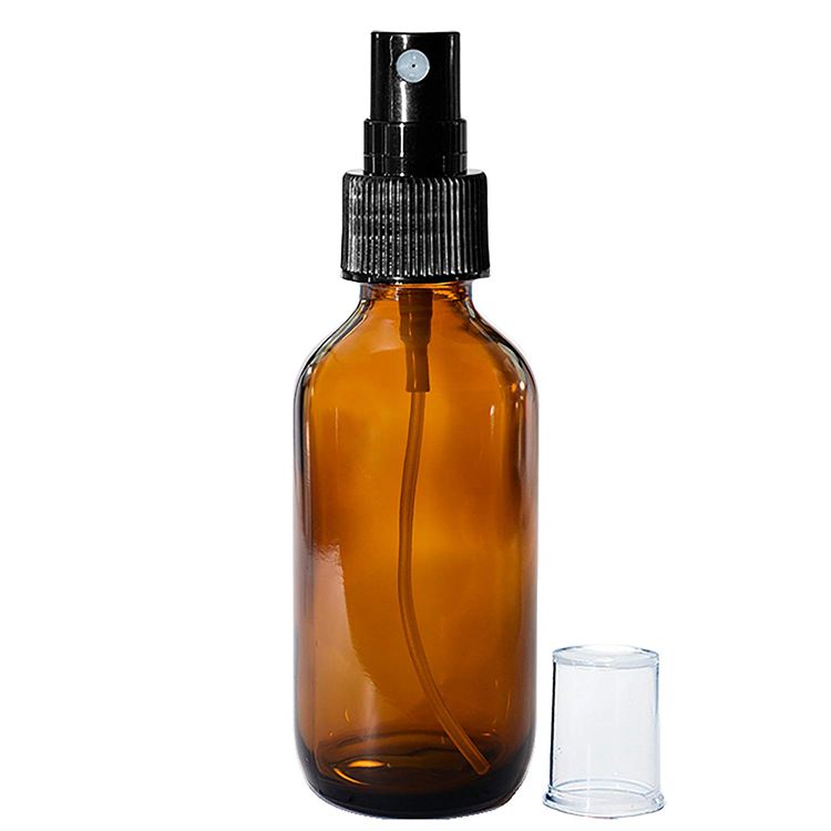 Frost Amber 100ml glass empty essential oil bottle spray with fine mist spray