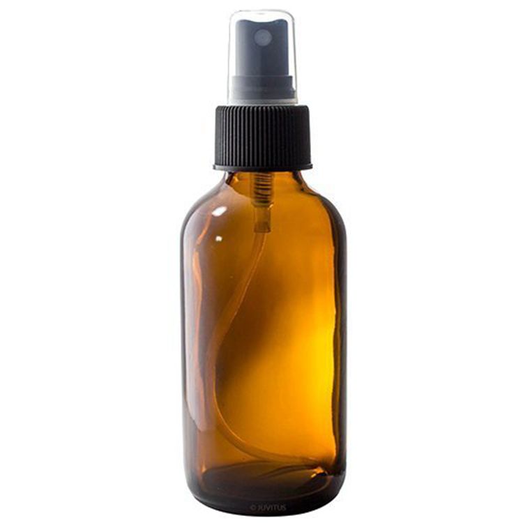 Frost Amber 100ml glass empty essential oil bottle spray with fine mist spray