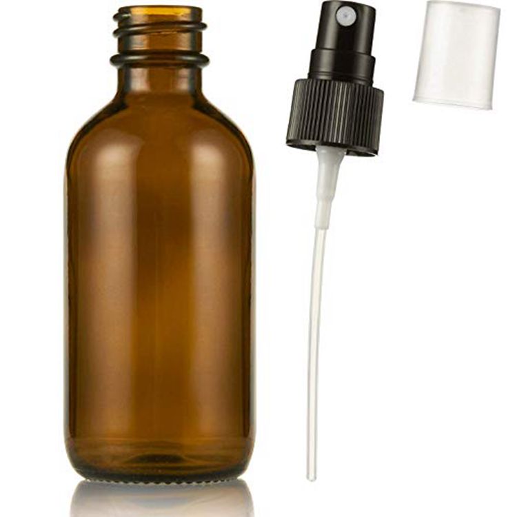 Frost Amber 100ml glass empty essential oil bottle spray with fine mist spray