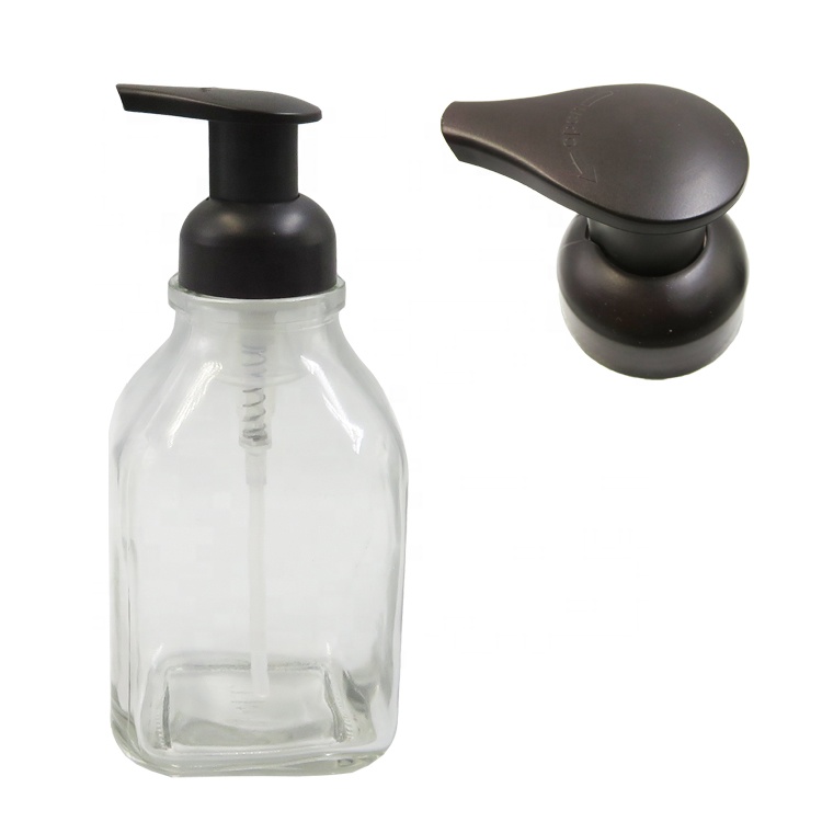 Frost Clear Empty 500ml Glass Foaming Bottle with Pump Lip for Shampoo Lotion Hand Soap