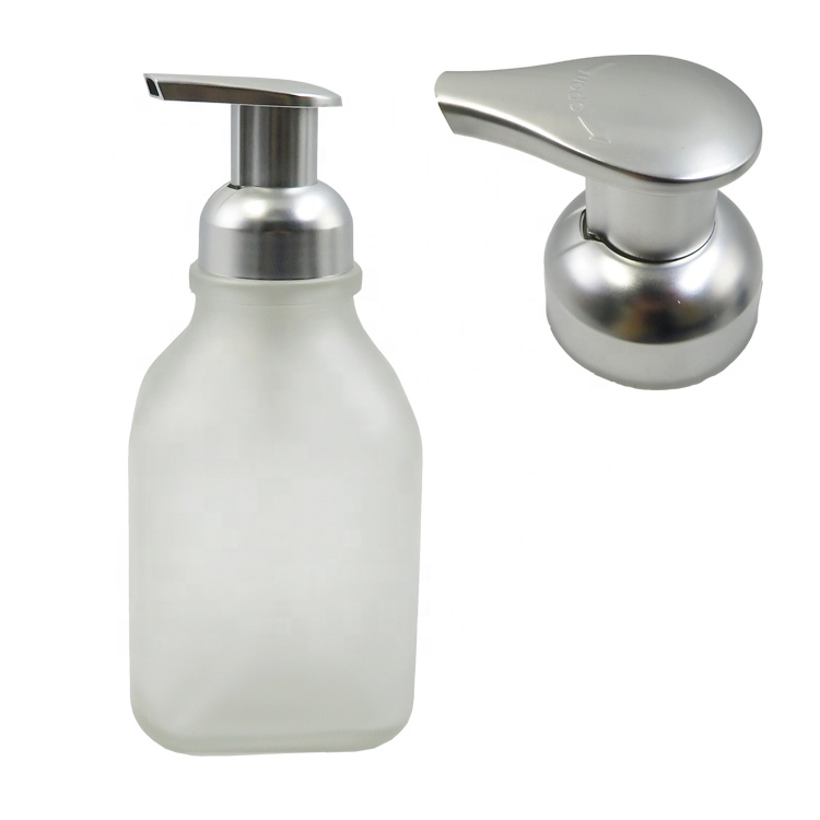 Frost Clear Empty 500ml Glass Foaming Bottle with Pump Lip for Shampoo Lotion Hand Soap