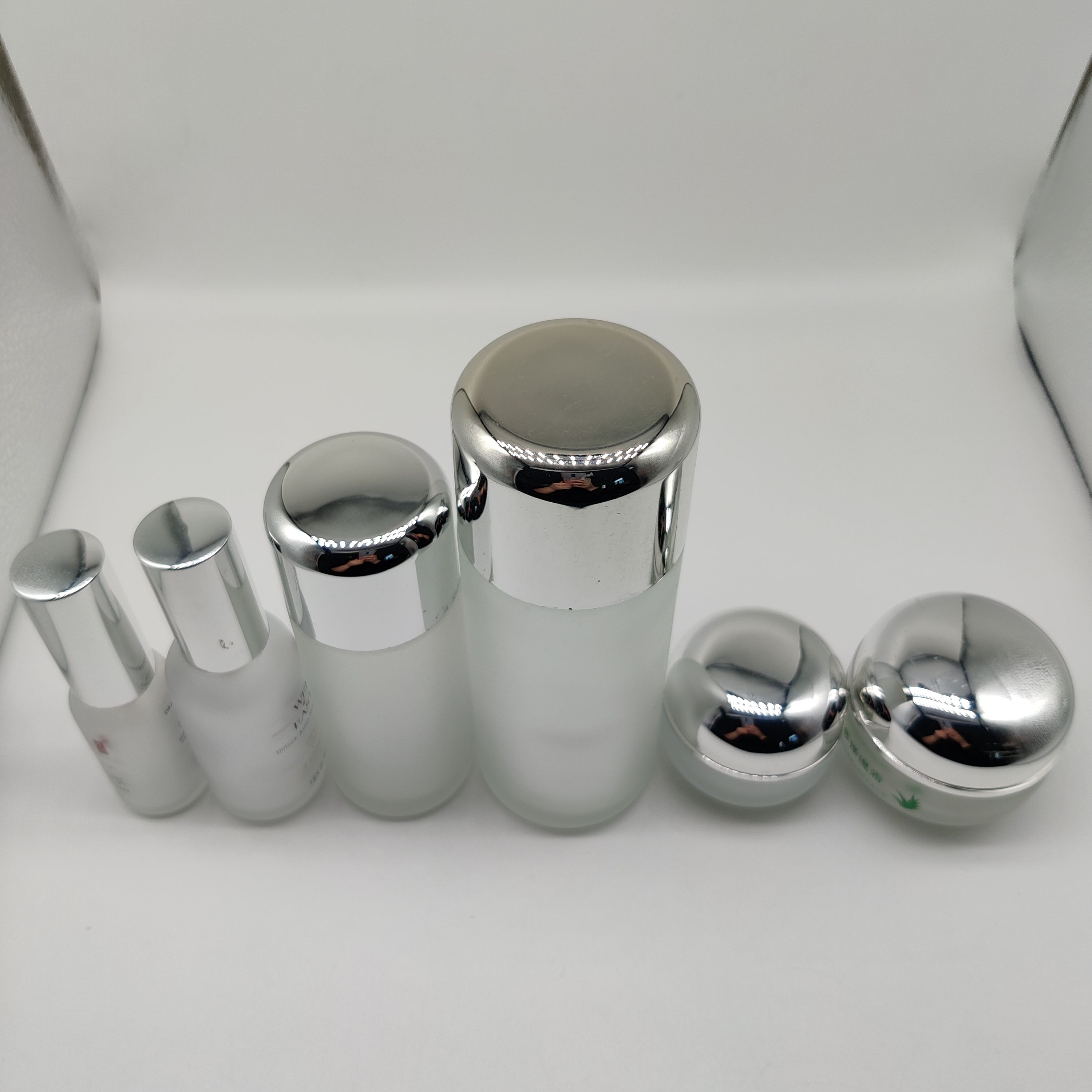 Frost15ml-200ml30g50g Clear Glass Bottle and Jars for Lotion Oil Cream