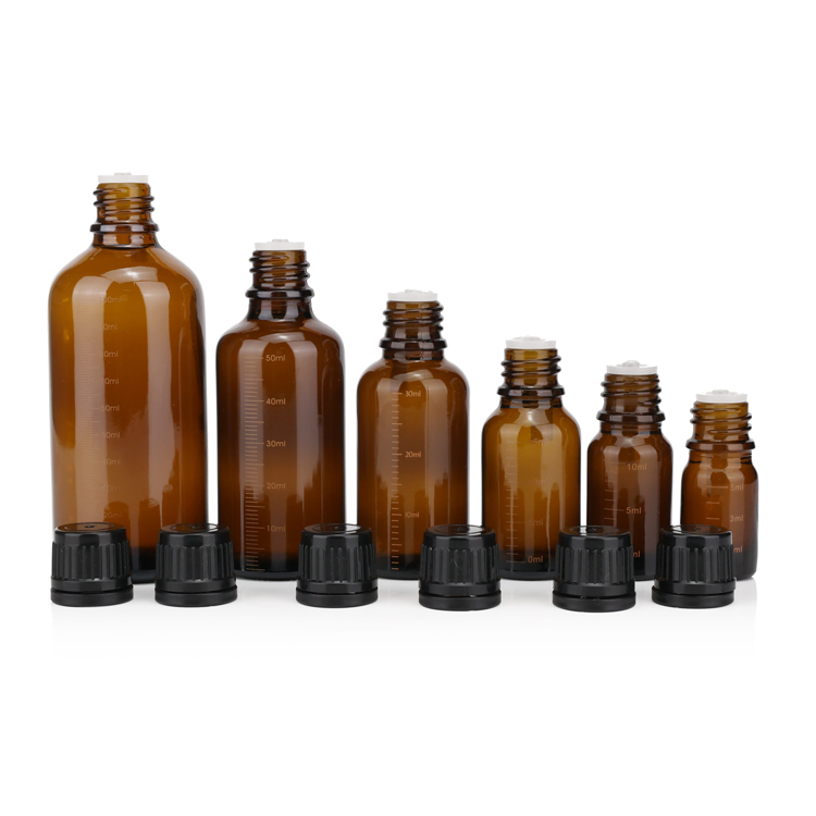 Frosted 10ml 30ml amber glass dropper bottles with screw cap