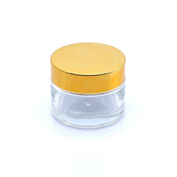 Frosted 15g 30g 2oz 4oz 8oz Amber Frosted Clear Luxury Face Cream Cosmetic Glass Jar bottles for Lotion Containers With Lid