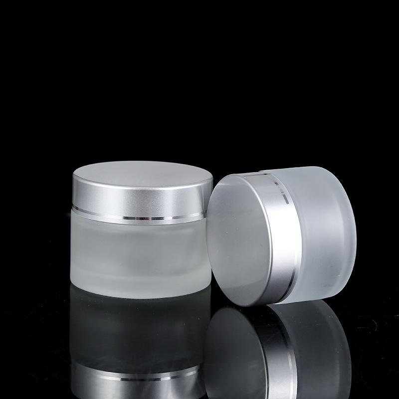 Frosted 20g 30g 50g 100g empty body care cosmetic glass cream jar