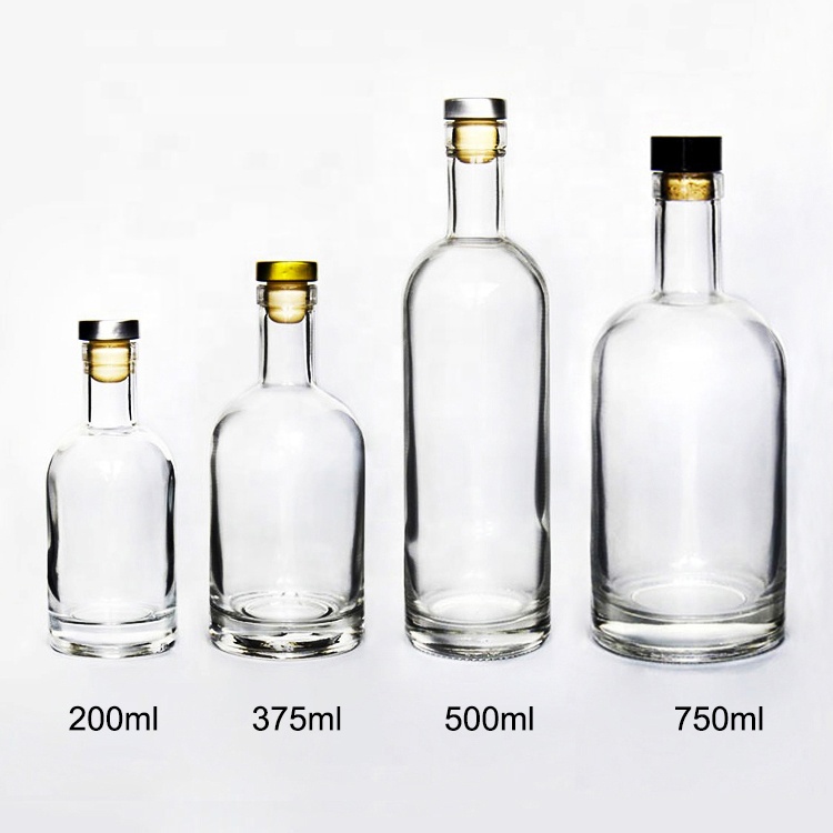 Frosted 25oz 700ml 750ml Cocktail Infusion Mixers Bottle Glass With Cork Lid Pourer Wholesale For Insta Drink