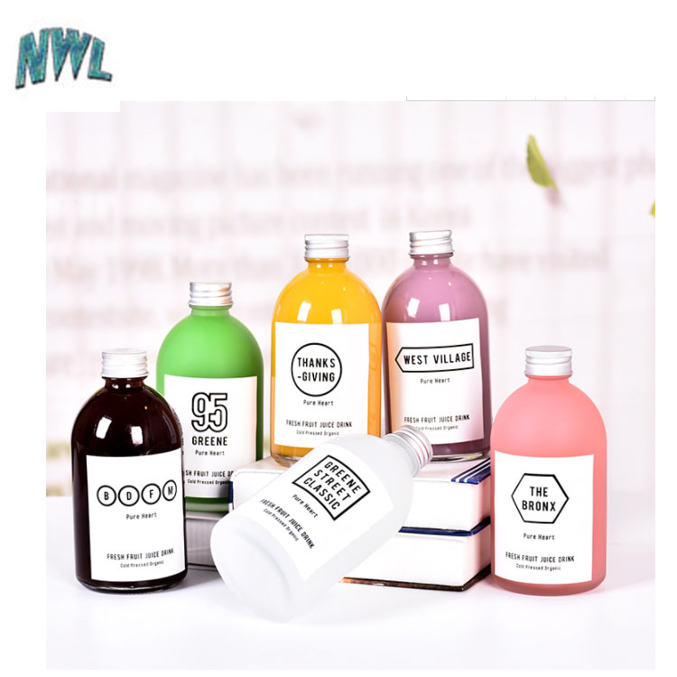 Frosted 270ml 350ml 500ml Cold Press Beverage Drinking Coffee Jar Juice GLass Bottle