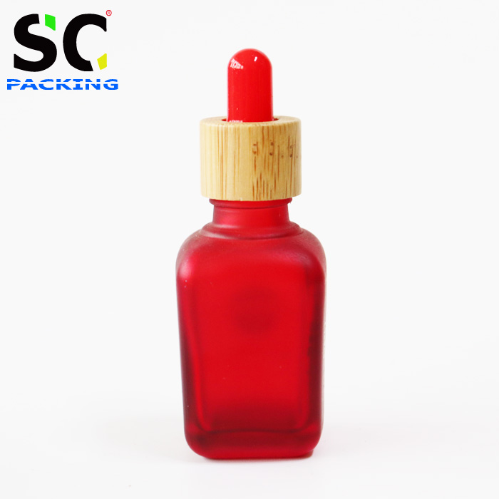 Frosted 30ml 1oz CBD oil tincture bottles glass dropper serum bottle with black tube box paper packaging