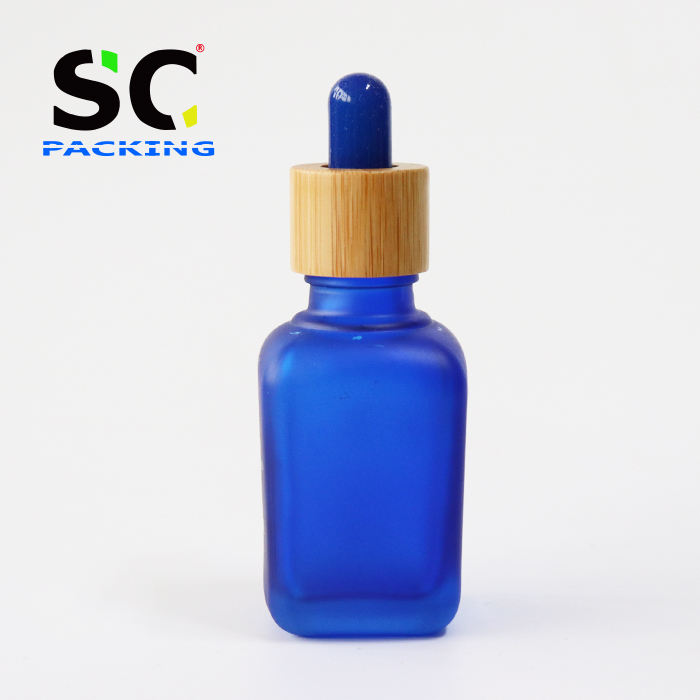Frosted 30ml 1oz CBD oil tincture bottles glass dropper serum bottle with black tube box paper packaging