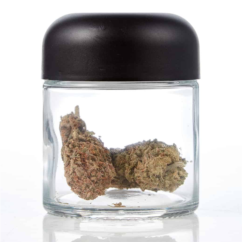 Frosted 50g 70g 110g 150g 220gglass jars hemp stash container custom matte container flower smell proof child proof jar