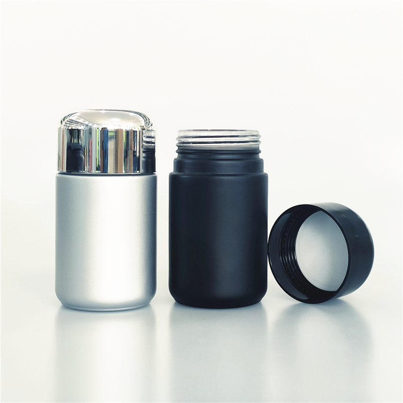 Frosted 50g 70g 110g 150g 220gglass jars hemp stash container custom matte container flower smell proof child proof jar