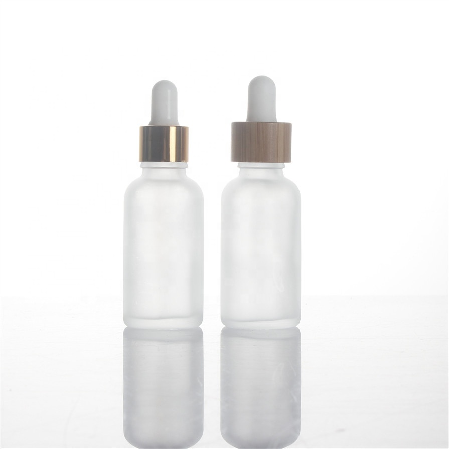 Frosted 5ml 10ml 15ml 20ml 30ml 50ml 100ml dropper spray pump caps amber brown green blue color essential oil glass bottles