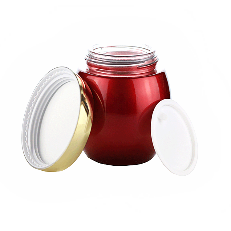 Frosted Big Belly Round Skin Care Product Glass Empty Jar with Gold Cap for Cosmetic Lotion 4oz 120g