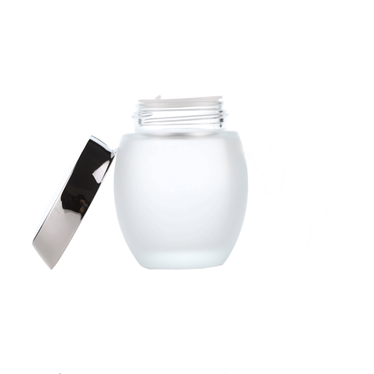 Frosted Big Belly Round Skin Care Product Glass Empty Jar with Gold Cap for Cosmetic Lotion 4oz 120g