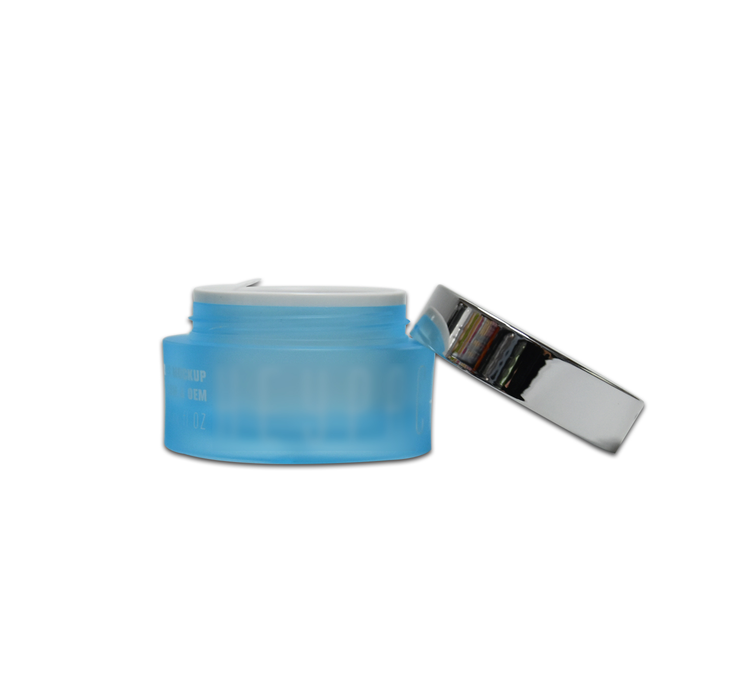 Frosted Blue Empty Double Layer Plastic Skincare Cream Facial-pack Eye Cream Packaging Plastic Jar 50g