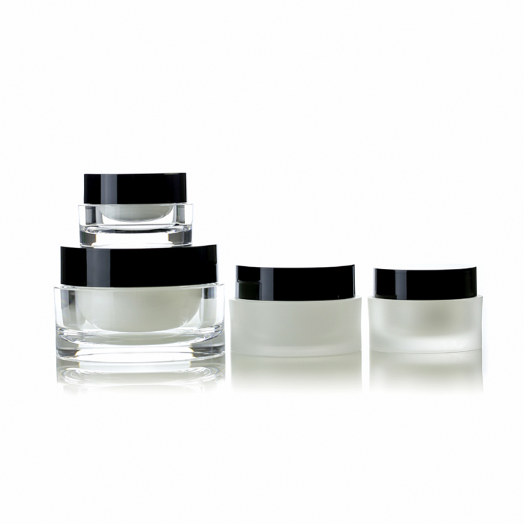 Frosted Classic Round Plastic acrylic Cosmetics Cream Jars for skincare beauty WO-J 15/20/30/50/100/120/200g