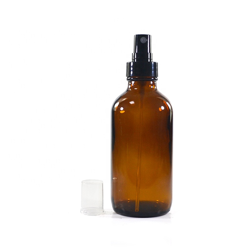 Frosted Clear 2oz 4oz 15ml 30ml 60ml 120ml Amber Blue Green Boston Round Glass Dropper Bottles with Rubber Cap
