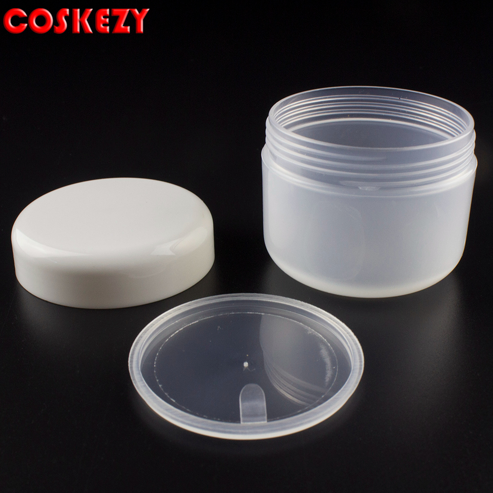 Frosted Clear Empty Various Size PP Cosmetic Plastic Jar, 50ml 250ml 500ml 100 ml Screw Top Jars