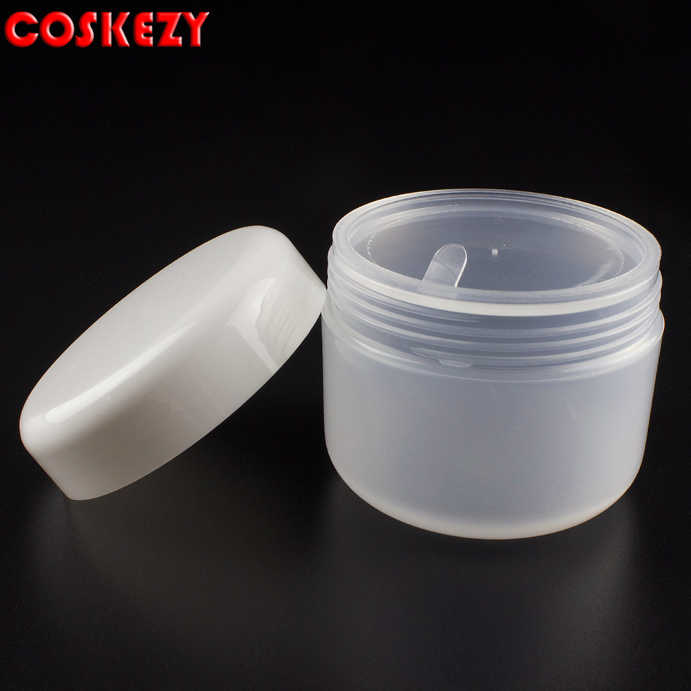 Frosted Clear Empty Various Size PP Cosmetic Plastic Jar, 50ml 250ml 500ml 100 ml Screw Top Jars