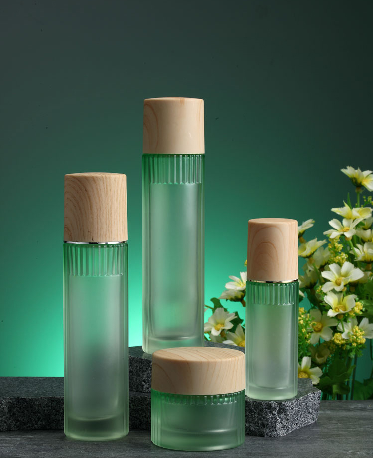 Frosted Glass Jar with Plastic Lid