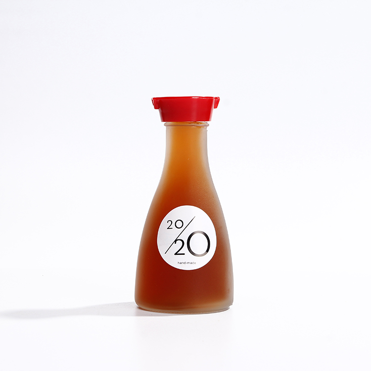 Frosted Hot Sauce Spice Glass Bottle Oil Dispenser Bottle With Plastic Cap For Kitchen