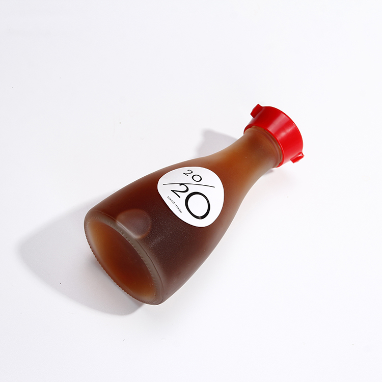 Frosted Hot Sauce Spice Glass Bottle Oil Dispenser Bottle With Plastic Cap For Kitchen