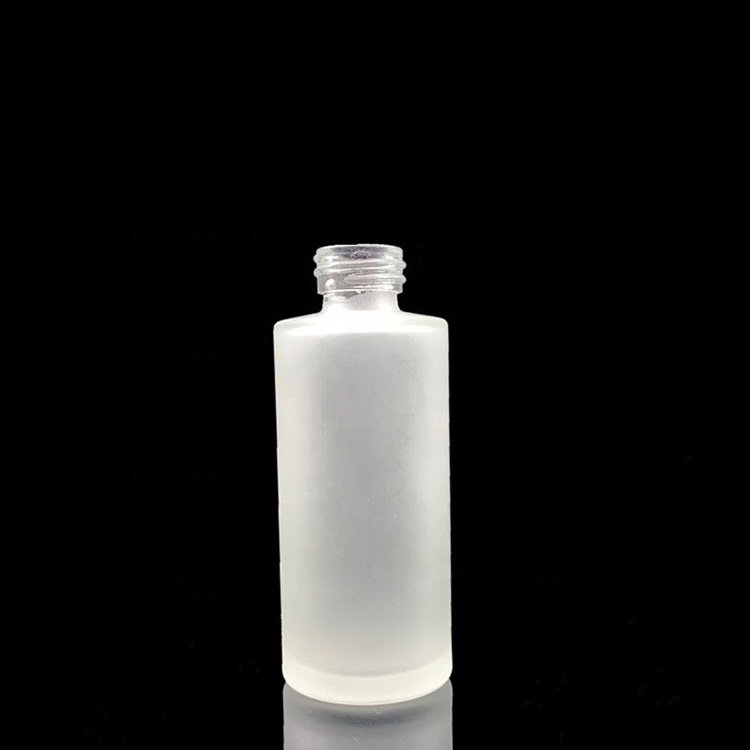 Frosted Lotion Spray Bottle Glass Cosmetic Bottle With Pump Cap