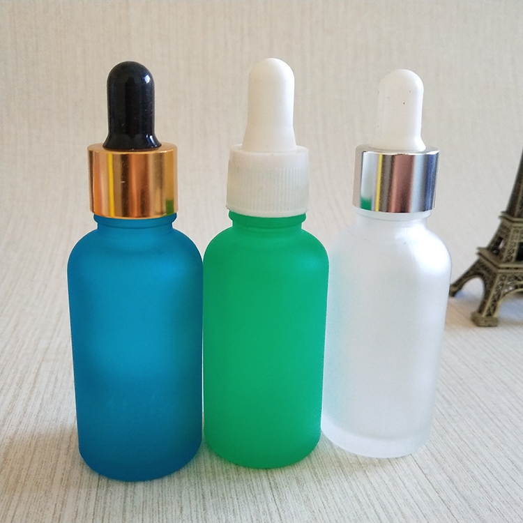 Frosted Matte 30ml 1oz tincture bottles glass dropper serum bottle with measurement scale dropper pipette