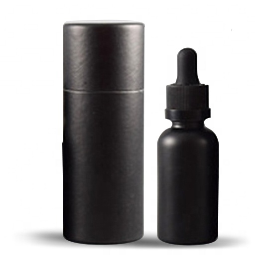 Frosted Matte Black 30ml 1oz Tincture Bottles Glass Dropper Serum Bottle With Measurement Scale Dropper Pipette