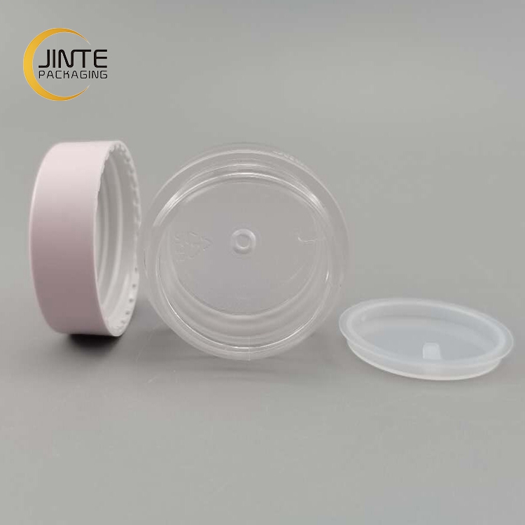 Frosted Pink Plastic PETG Empty Sample Jars 1/2 oz Lip Scrub Cosmetic Travel Containers Ready to Ship