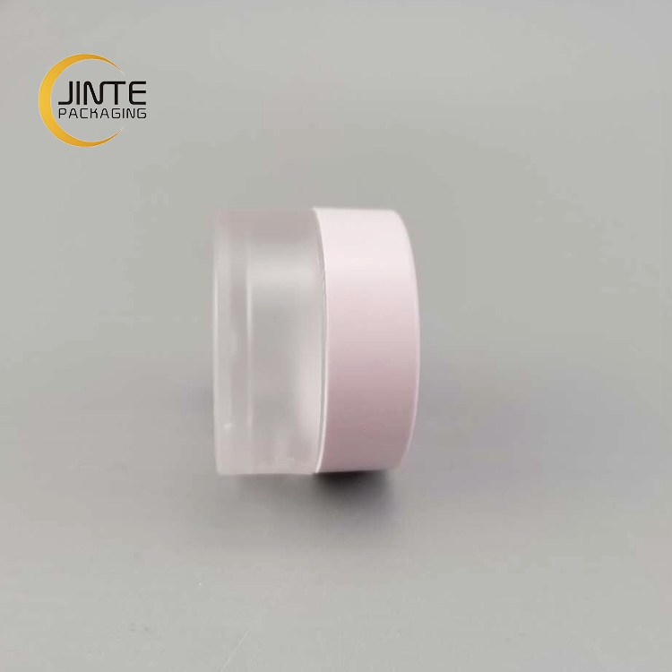 Frosted Pink Plastic PETG Empty Sample Jars 1/2 oz Lip Scrub Cosmetic Travel Containers Ready to Ship