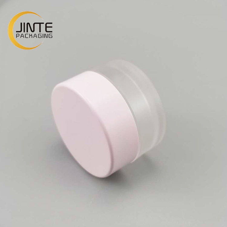 Frosted Pink Plastic PETG Empty Sample Jars 1/2 oz Lip Scrub Cosmetic Travel Containers Ready to Ship