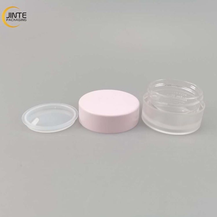 Frosted Pink Plastic PETG Empty Sample Jars 1/2 oz Lip Scrub Cosmetic Travel Containers Ready to Ship