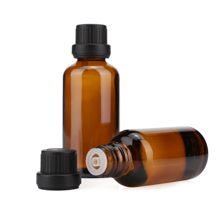 Frosted amber 10ml 30ml euro dropper essential oil bottle for skin care with screw cap