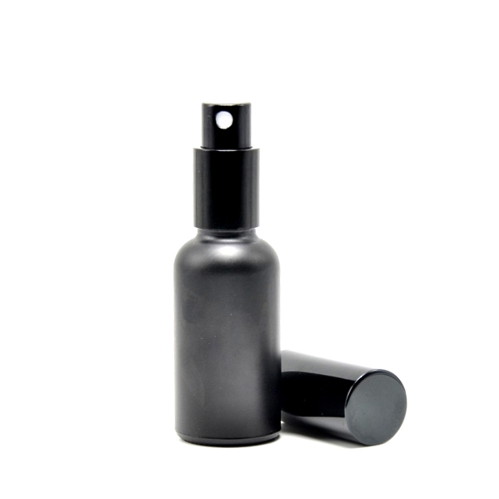 Frosted black dropper spray roll on essential oil 50ml glass bottle