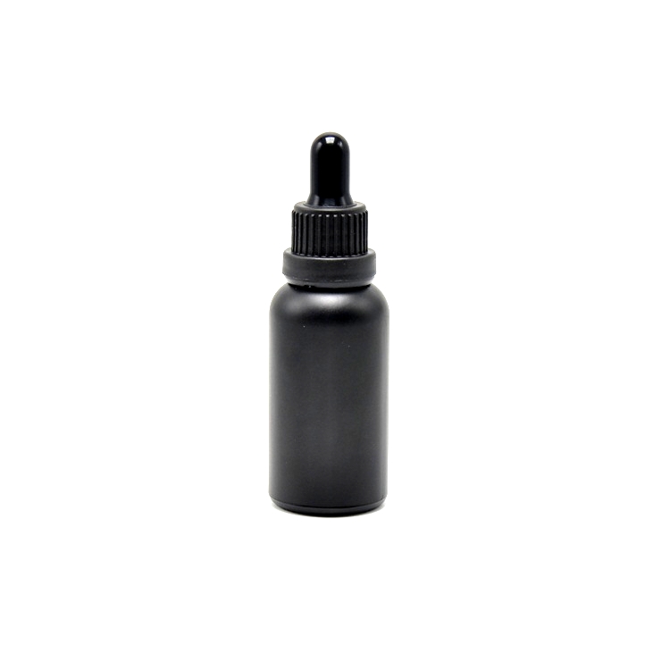 Frosted black dropper spray roll on essential oil 50ml glass bottle