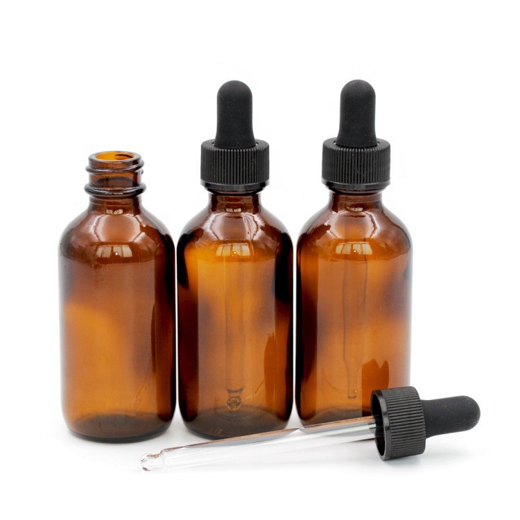 Frosted clear amber vape cbd essential oil 15ml 30ml 60ml 120ml.5oz 1oz 2oz 4oz child proof boston round glass dropper bottles