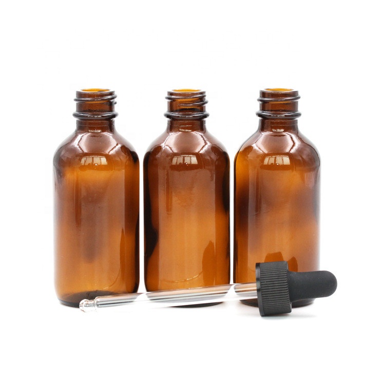 Frosted clear amber vape cbd essential oil 15ml 30ml 60ml 120ml.5oz 1oz 2oz 4oz child proof boston round glass dropper bottles