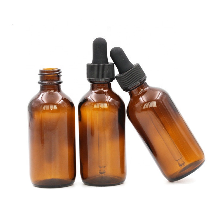 Frosted clear amber vape cbd essential oil 15ml 30ml 60ml 120ml.5oz 1oz 2oz 4oz child proof boston round glass dropper bottles