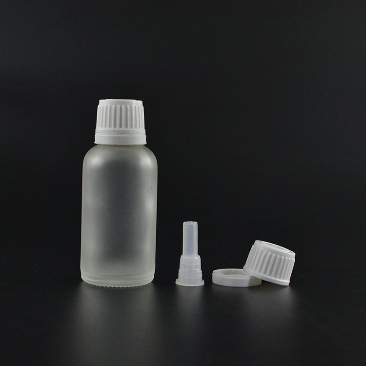 Frosted clear transparent glass dropper bottles 5ml 10ml 15ml 20ml 30ml 50ml 100ml with tamper childproof cap