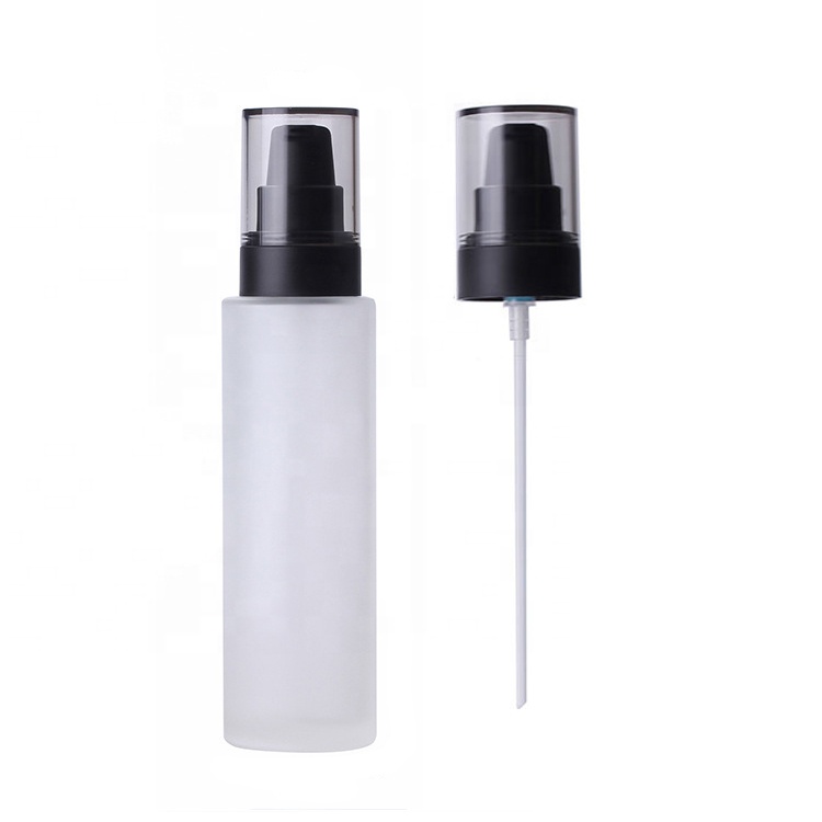 Frosted glass airless pump bottle glass 20ml 30ml 50ml 80ml 100ml