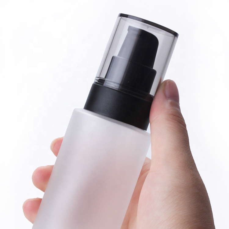 Frosted glass airless pump bottle glass 20ml 30ml 50ml 80ml 100ml