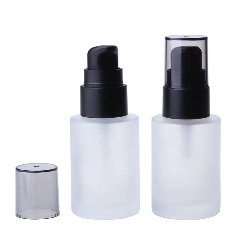 Frosted glass airless pump bottle glass 20ml 30ml 50ml 80ml 100ml