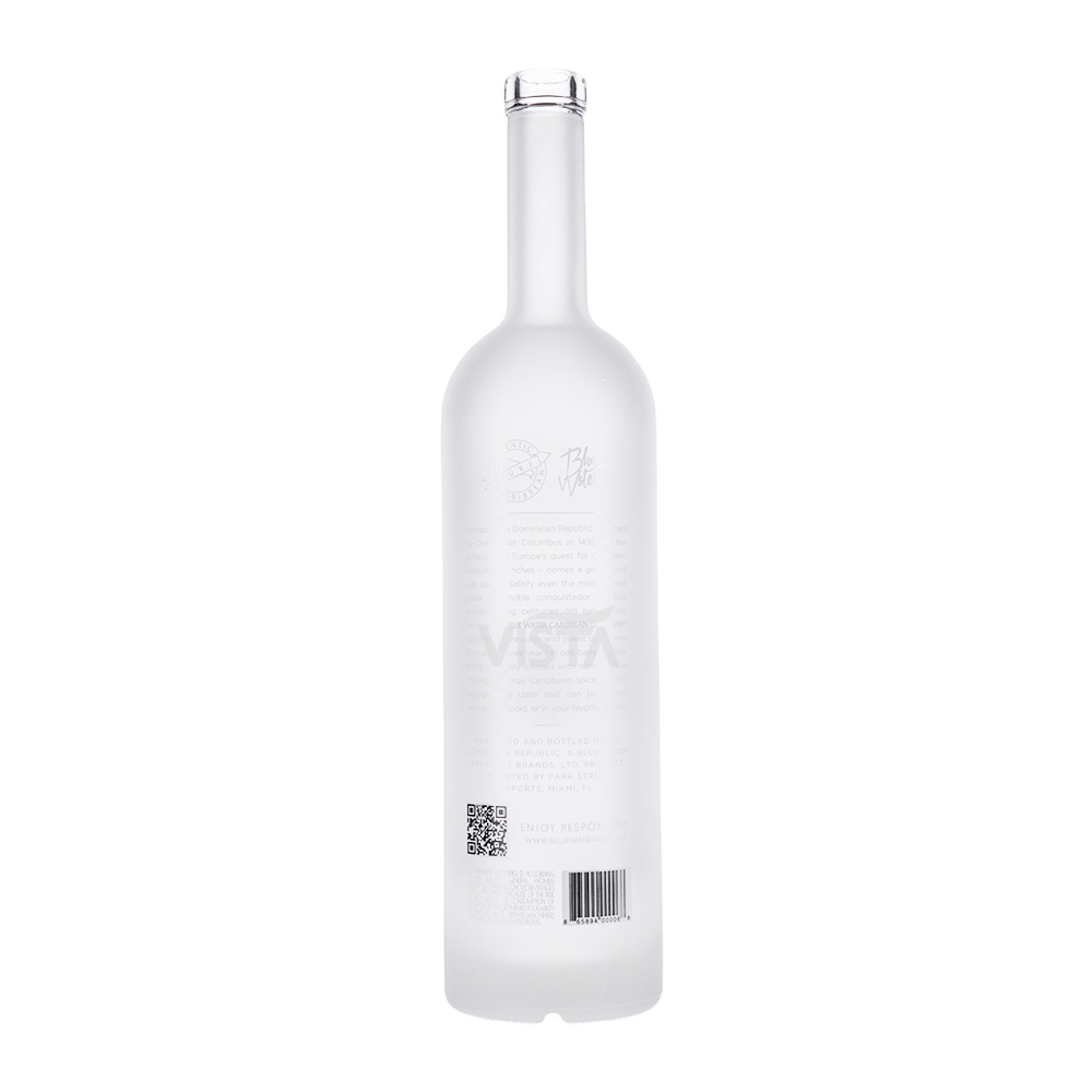 Frosted glass bottle vodka liquor and beverage glass bottle liquor